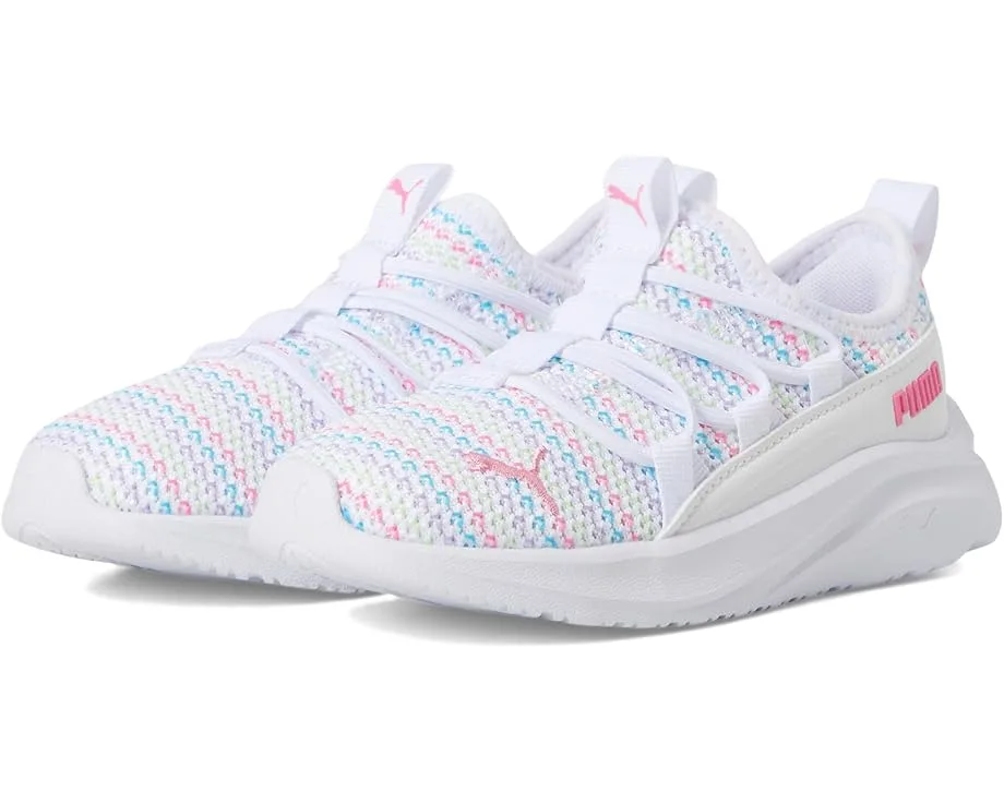 Кроссовки PUMA Kids Softride One4All Slip-On (Toddler), Puma White-Fast Pink