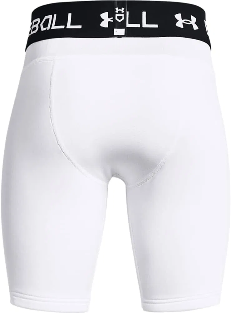Детские шорты Under Armour Utility Slider 21, White (100)/Black — фото 2