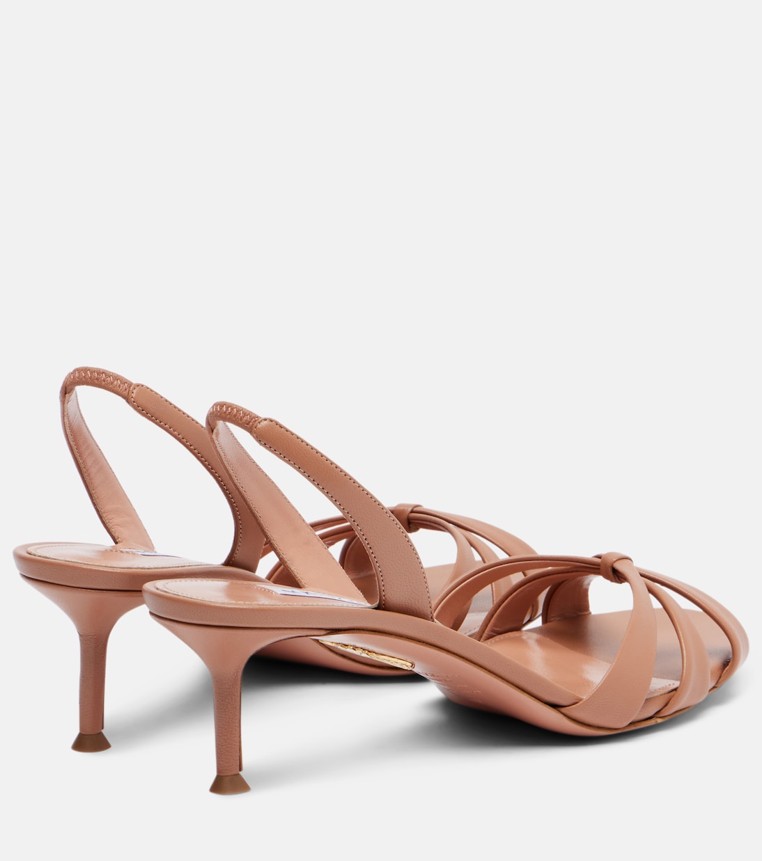 Кожаные сандалии Tati 50 Aquazzura, Powder Pink — фото 2