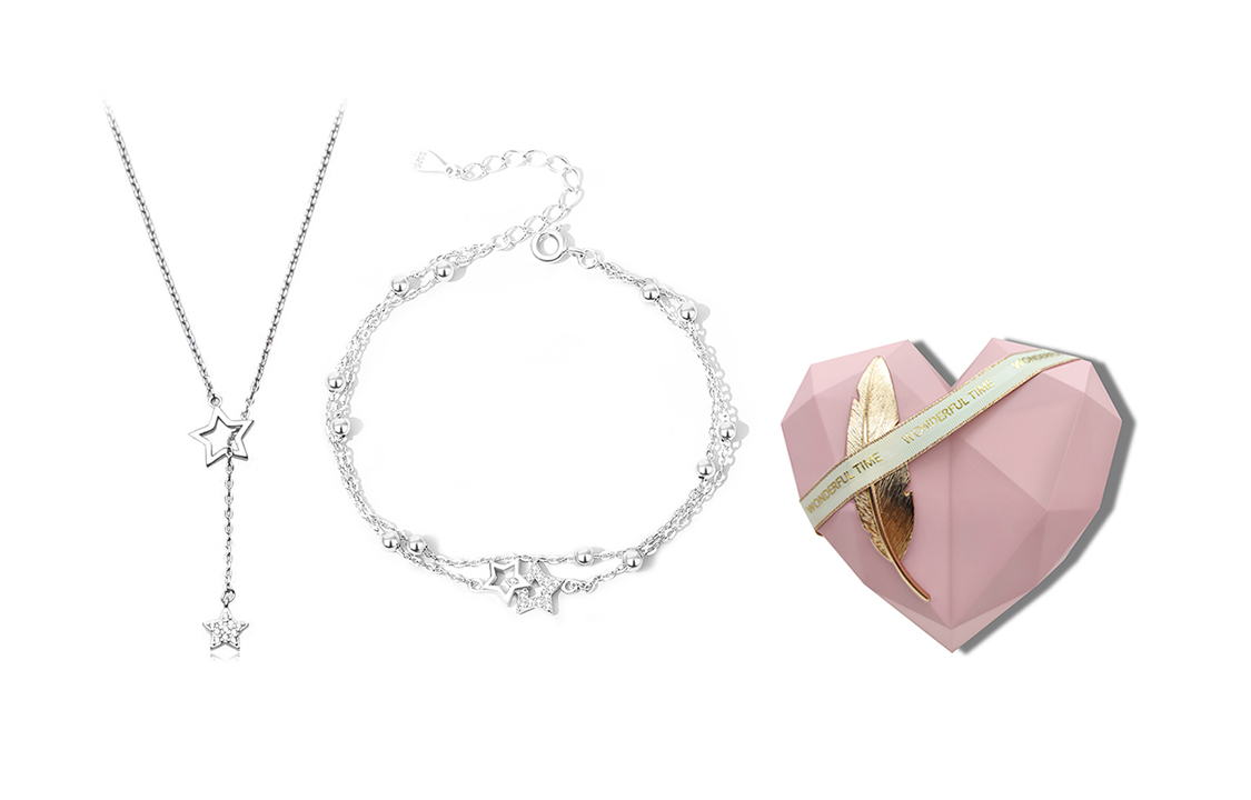 

Браслет из халцедона для женщин COPI, Starlight Dotting Set [Necklace + Bracelet] + [Encounter Box]