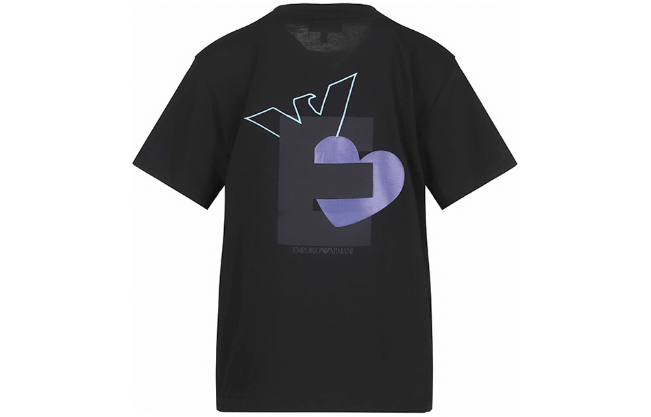 EMPORIO ARMANI Футболка SS23 женская черная — фото 4