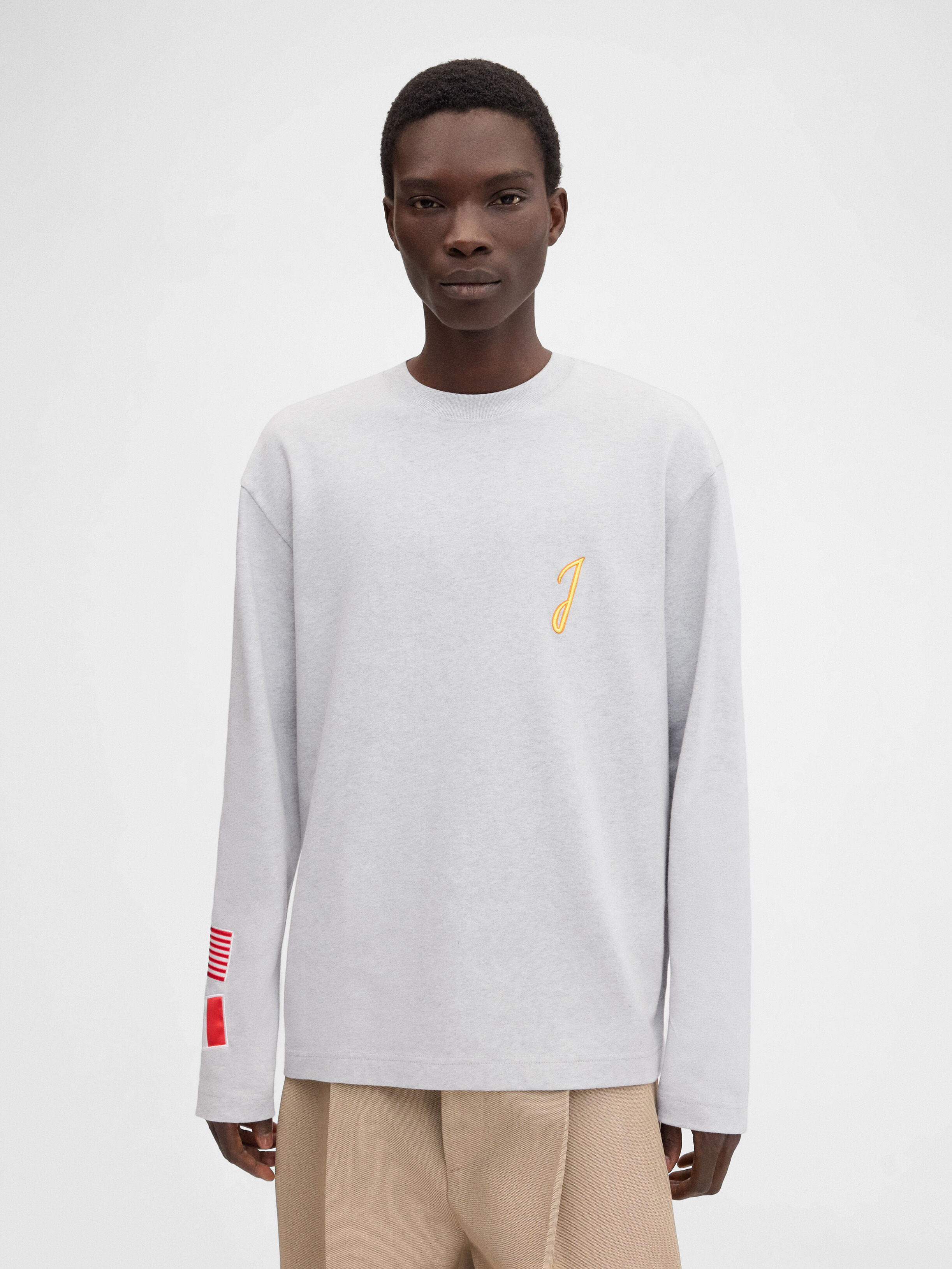 

Футболка с длинными рукавами и логотипом JACQUEMUS The New York t-shirt, цвет New York Adresse Grey