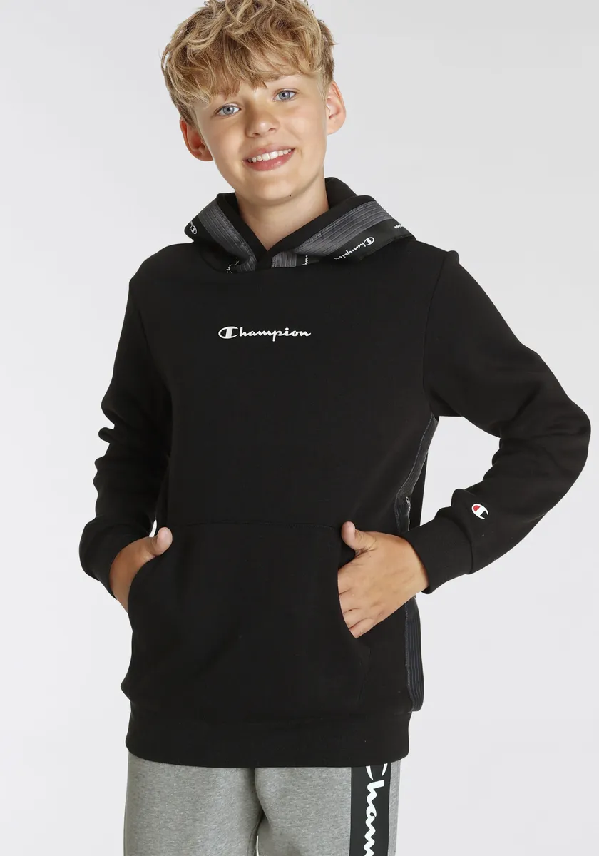 

Толстовка Champion с капюшоном "Tape Hooded Sweatshirt - для детей", черный