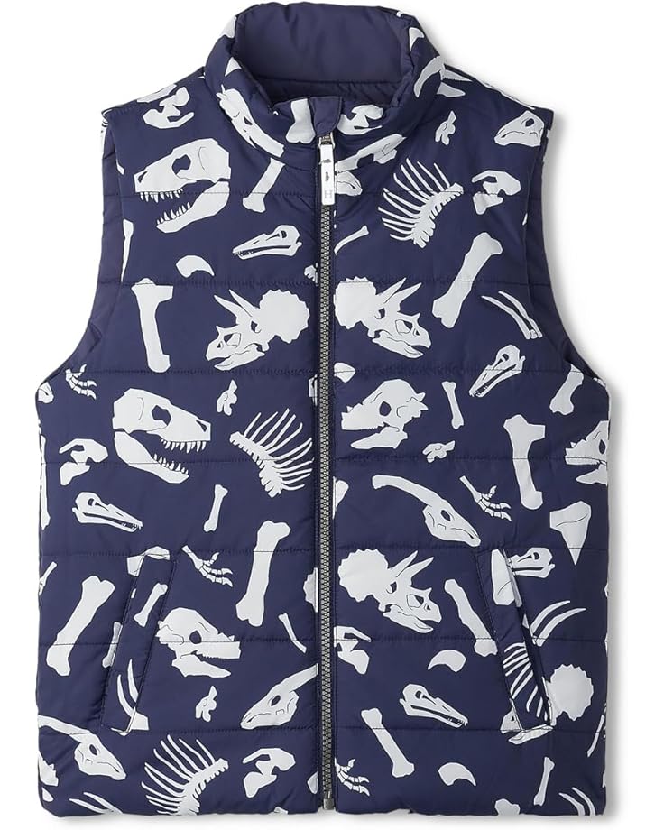 

Утепленный жилет Hatley Kids Dino Fossils Reversible Quilted Vest, синий