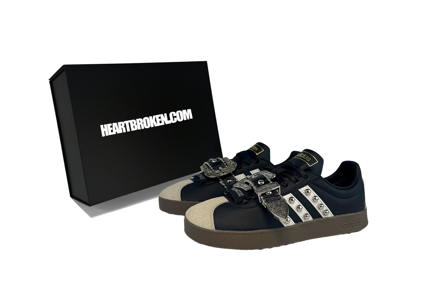 Кроссовки adidas neo Vl Court Classic Skateboarding Shoes Unisex Low-top Black/Brown, черный/коричневый