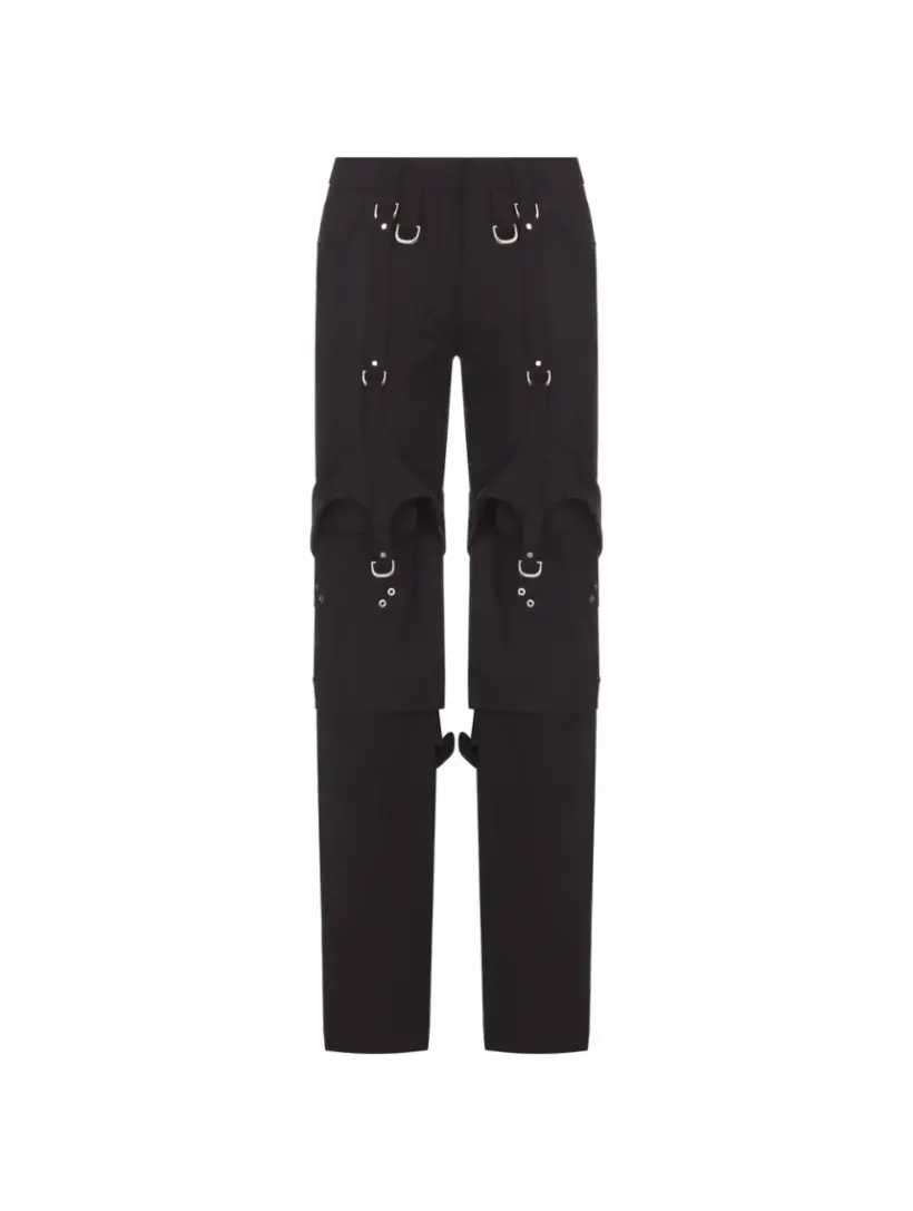 

Прямые брюки с ремешками Off-White, черный