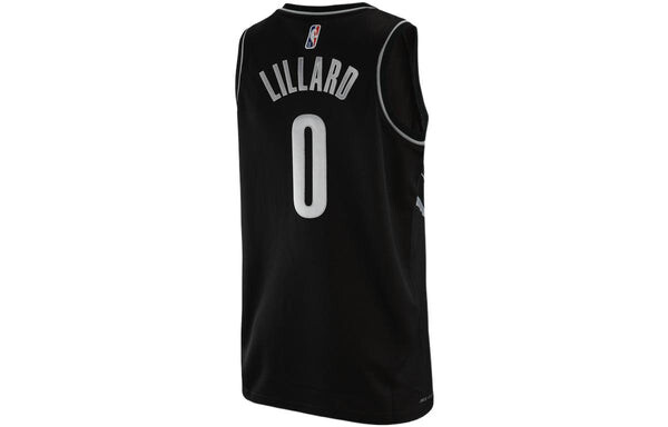 Майка Nike x NBA Portland Trail Blazers Icon Edition Jerseys 'Damian Lillard 0', черный — фото 2
