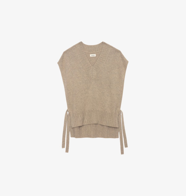 

Кашемировый джемпер Maddy без рукавов Zadig&Voltaire, цвет oatmeal