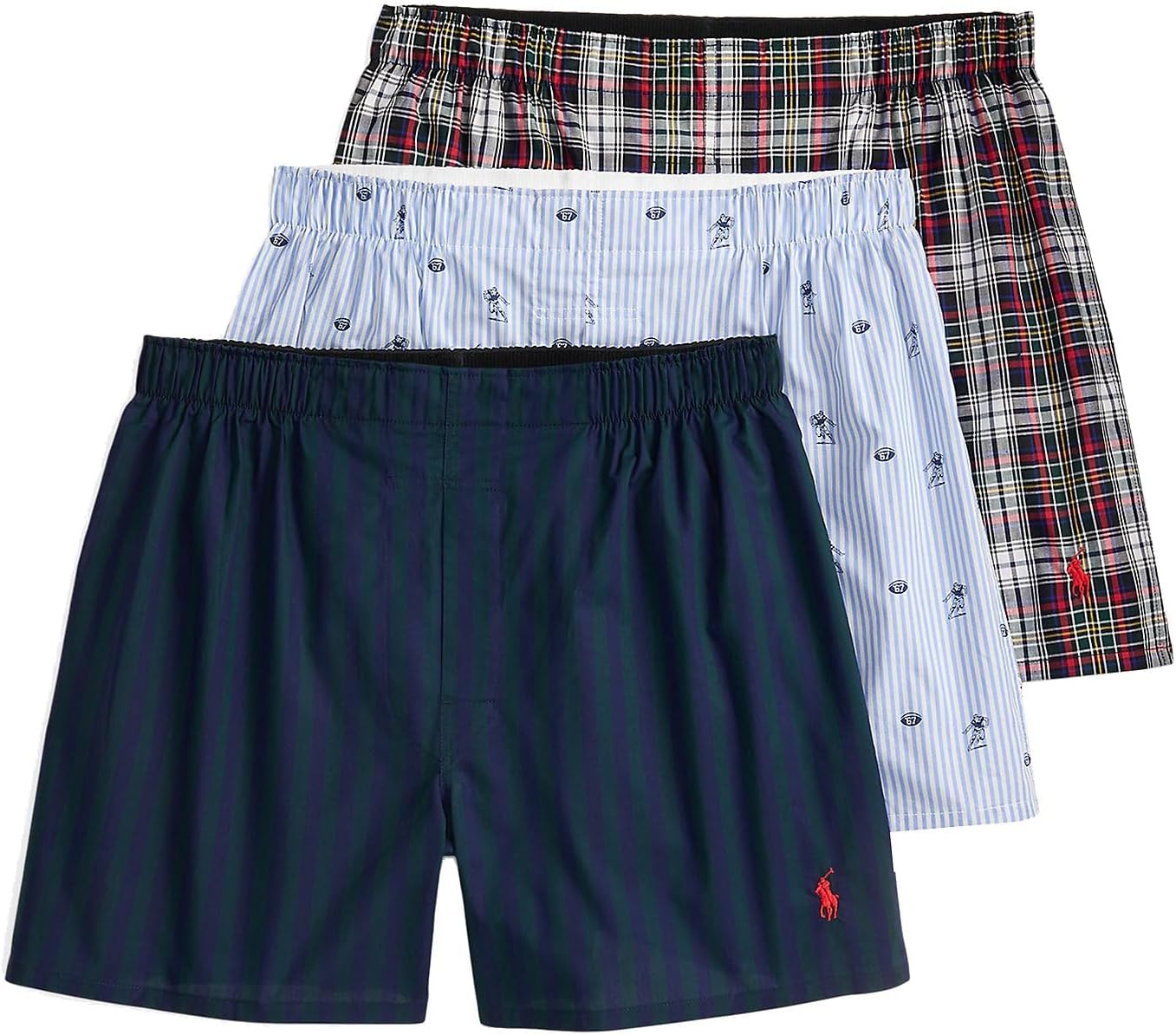 

POLO RALPH LAUREN мужские боксеры Classic Fit Woven, 3 шт, Multicolor