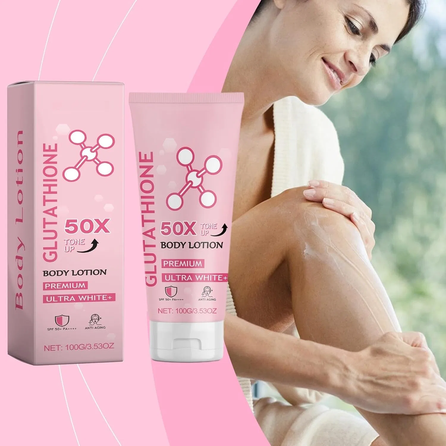 Лосьон для тела осветляющий Glutathione 50x Liangshunsm, 2 шт., 100 г — фото 2