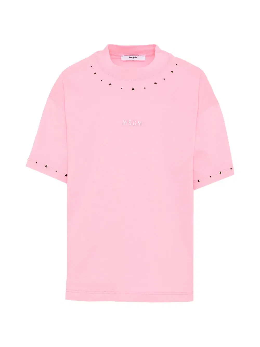 Футболка с заклепками Msgm Kids, розовый