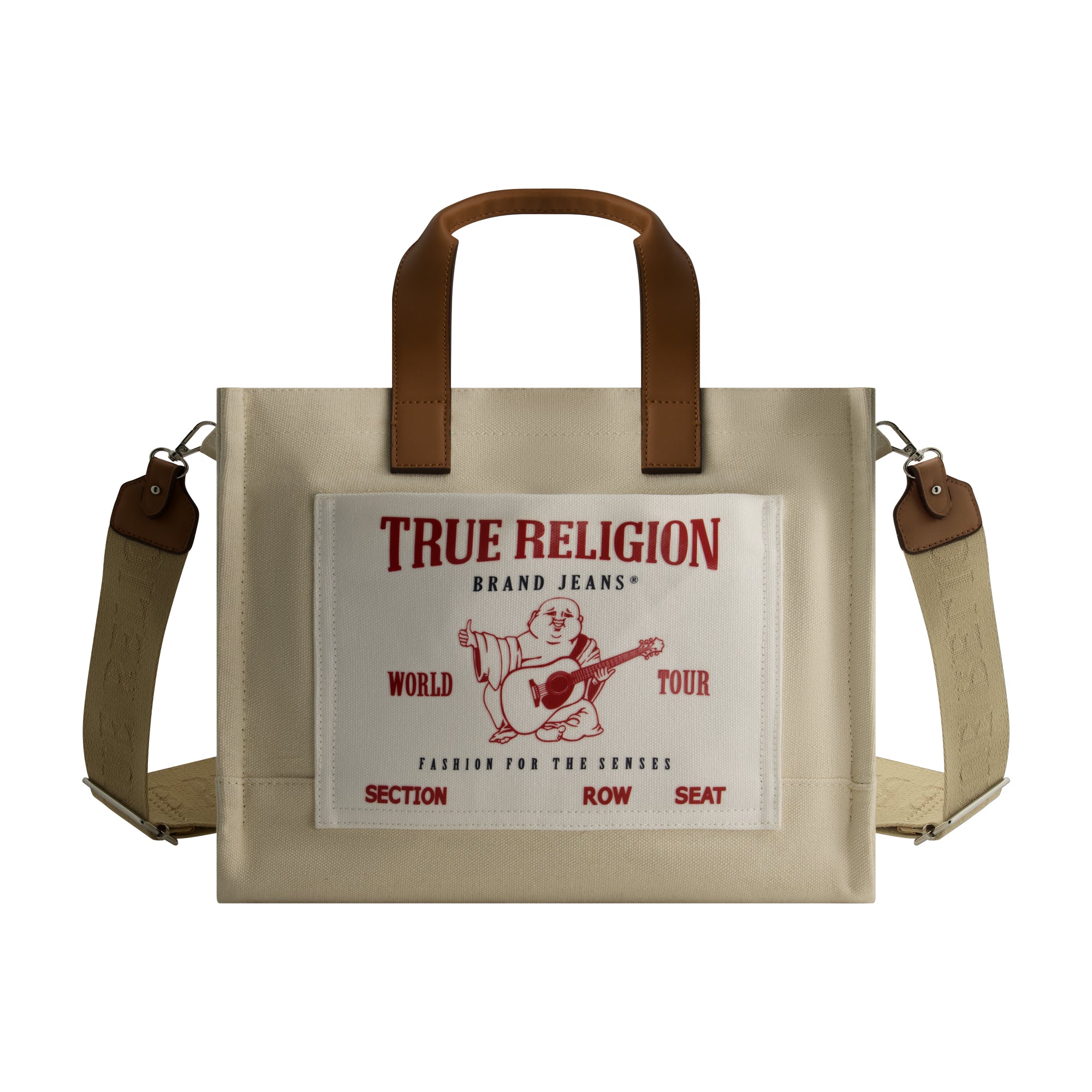 

True Religion средняя Карманная сумка-тоут, Natural