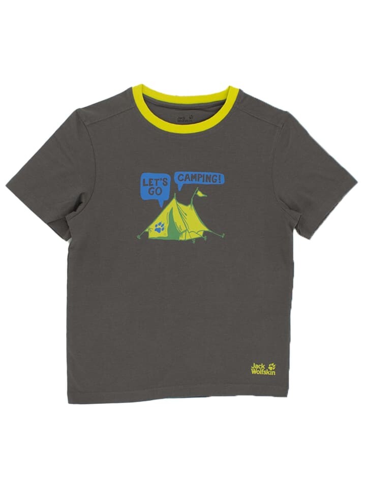 

Футболка Jack Wolfskin Boys Camping Tee, серый