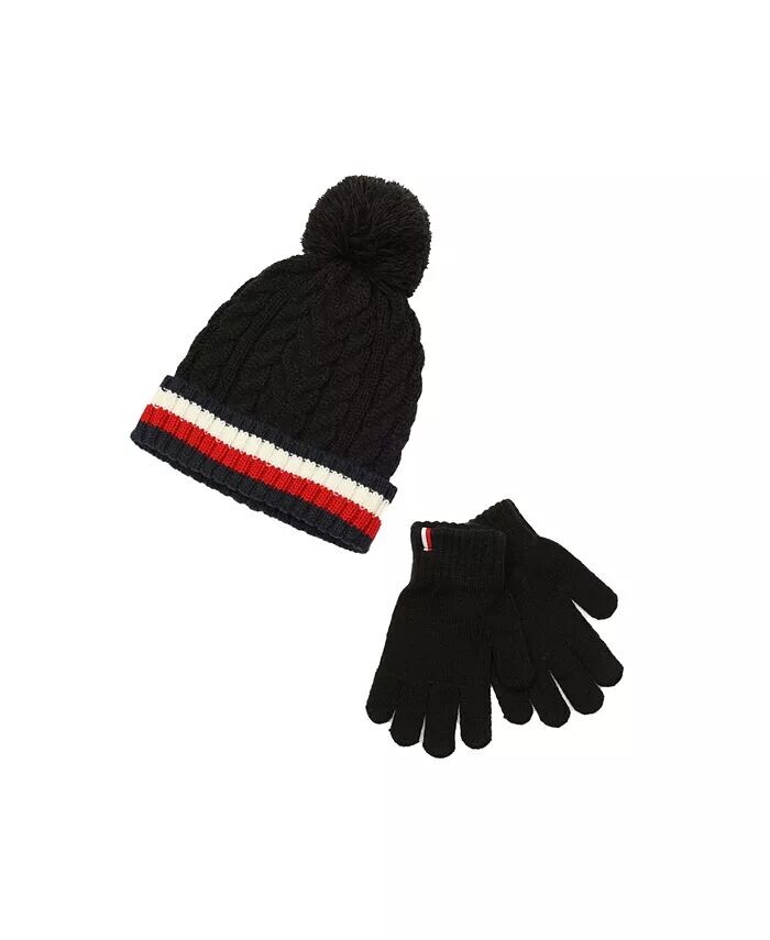 

Комплект шапки и перчаток Big Boys Tommy Hilfiger, серый