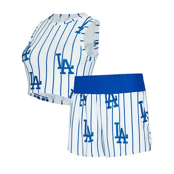 

Женский сет из топа и шорт concepts sport white los angeles dodgers pinstripe record Unbranded