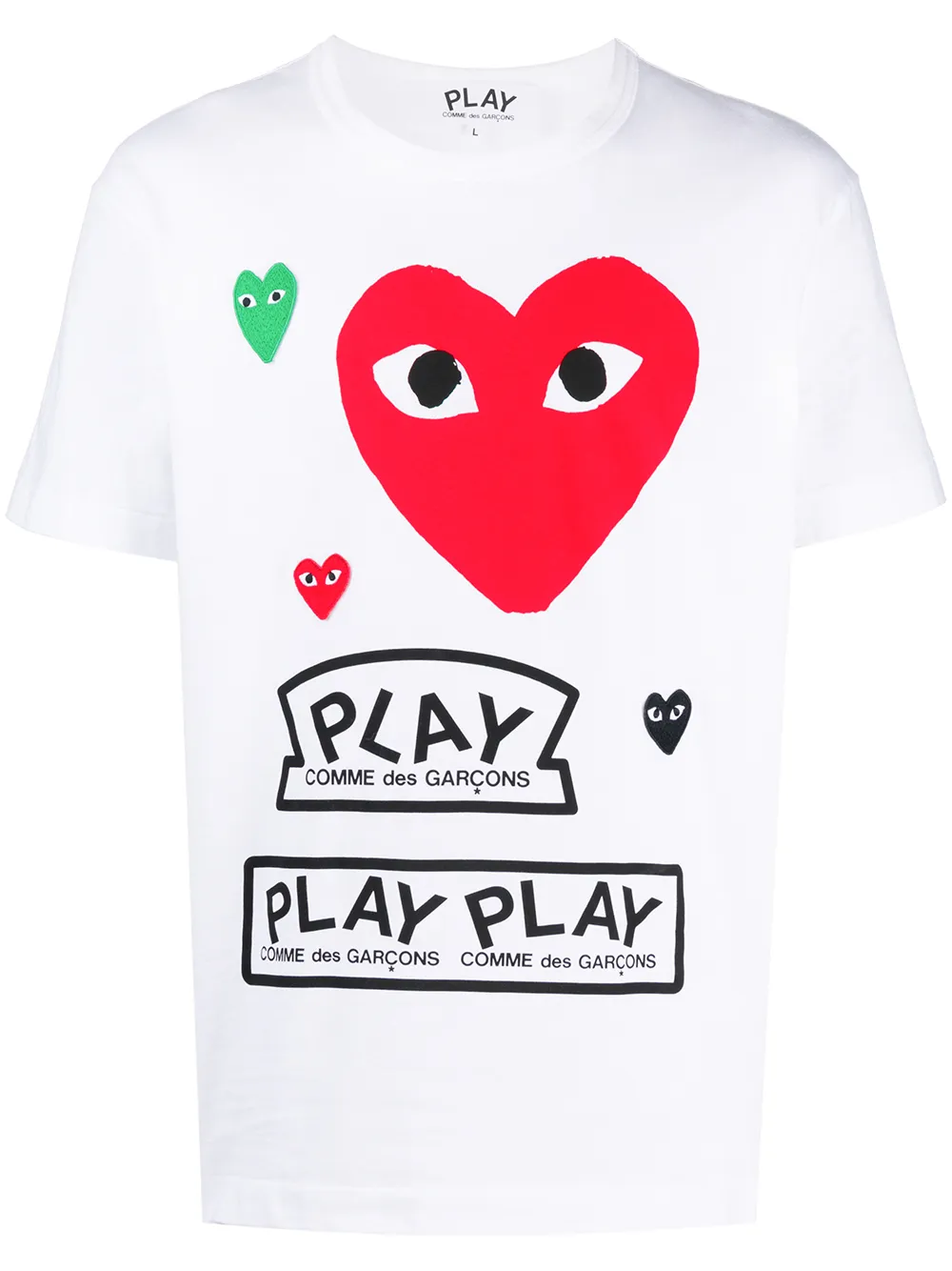 

Футболка с логотипом Comme Des Garçons Play, белый