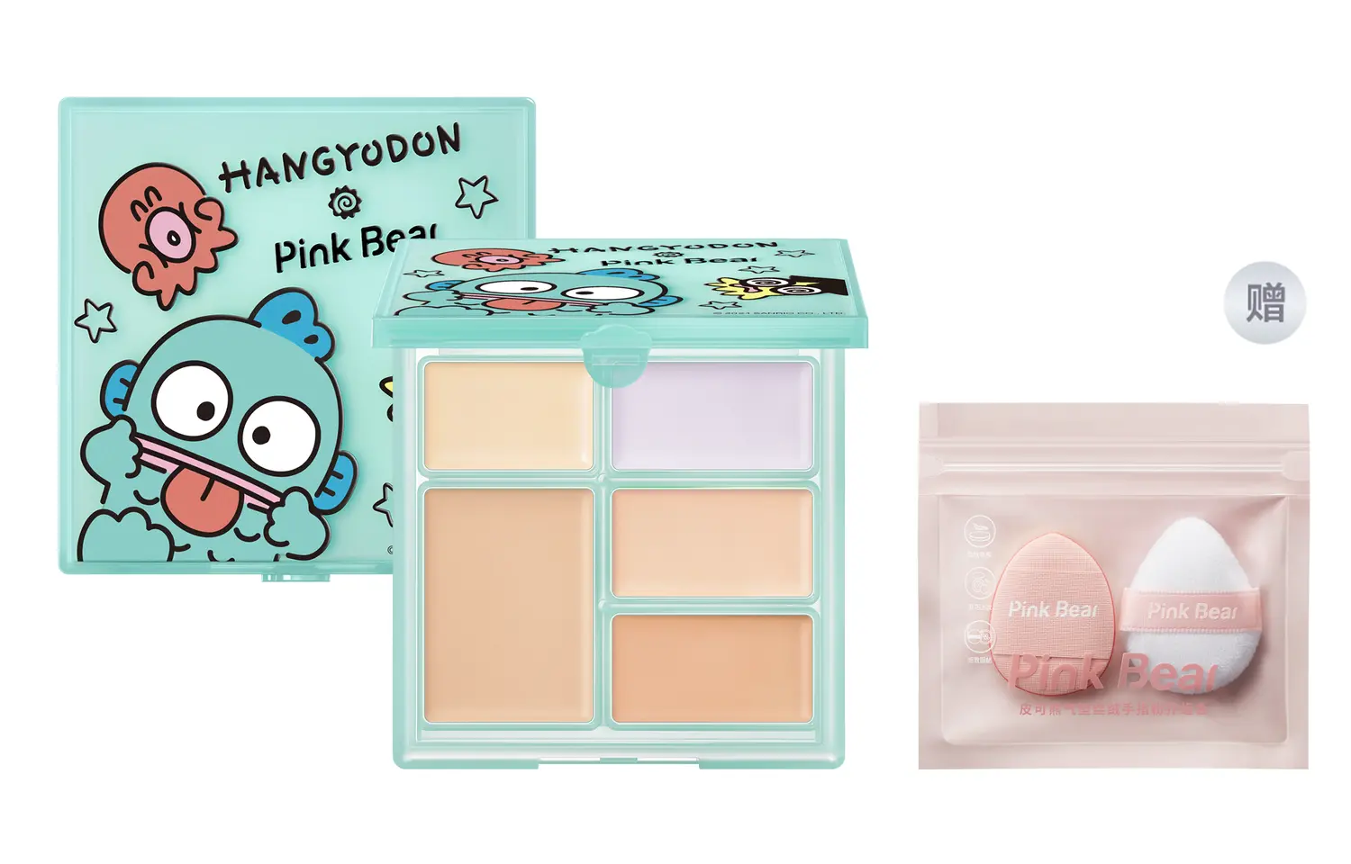 

Pink Bear Палетка консилеров Pinkbear Piko Bear X Sanrio, коллекция Mermaid, 5 цветов, безупречное маскирование, стойкое покрытие
