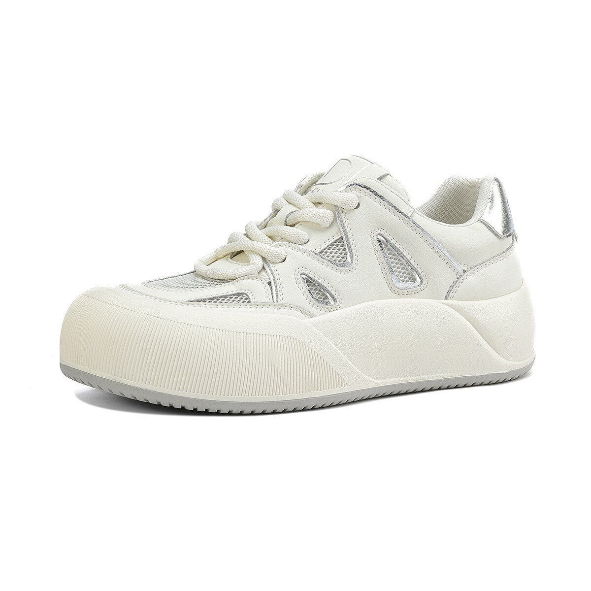 

Кроссовки D:FUSE SCANDINAVIA Skateboarding Shoes Women's Low-top Beige/Silver, бежевый