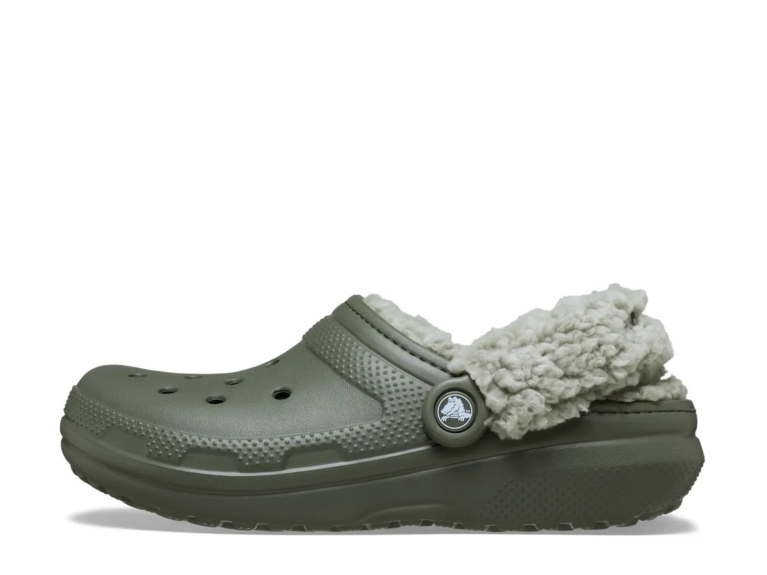 Сабо Crocs Classic Fleece Lined Clog, Dusty Olive — фото 3