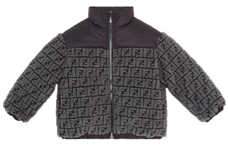

Пуховик fw23 dark gray kids FENDI, темно-серый