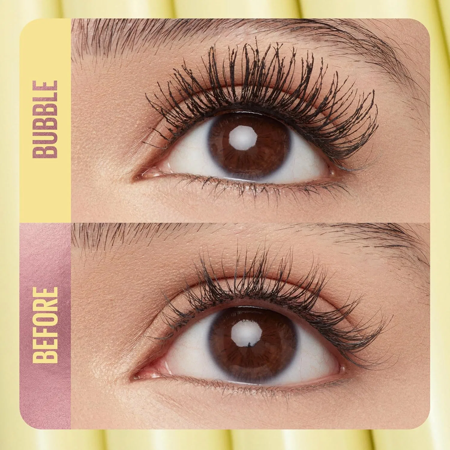 Тушь для ресниц объемная Maybelline The Huge Bubble Washable, коричнево-черная, 1 шт — фото 2