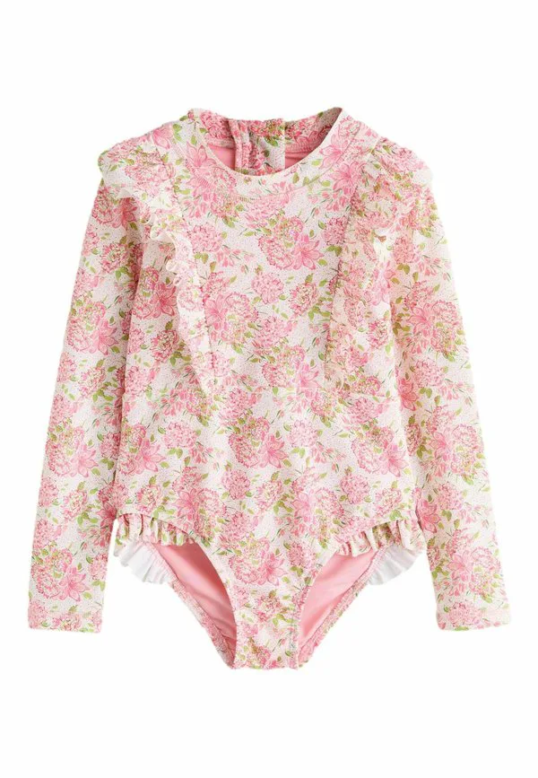 Купальник прямого кроя с оборками Laura Ashley, Light Pink