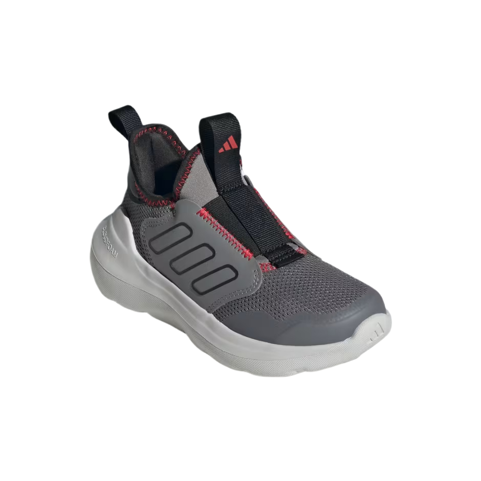 Комфортные низкие детские кроссовки для бега Adidas, серебряный/серый — фото 4