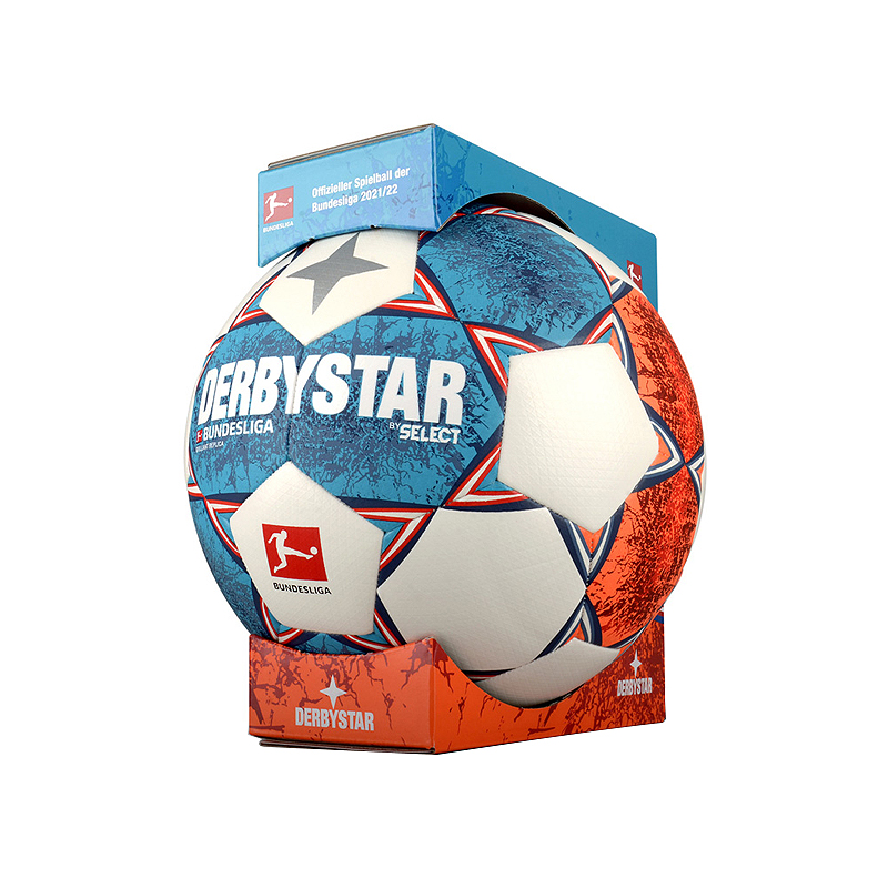 

DERBYSTAR Размер 5 футбольный мяч PU бесшовный термосварной unisex синий оранжевый белый