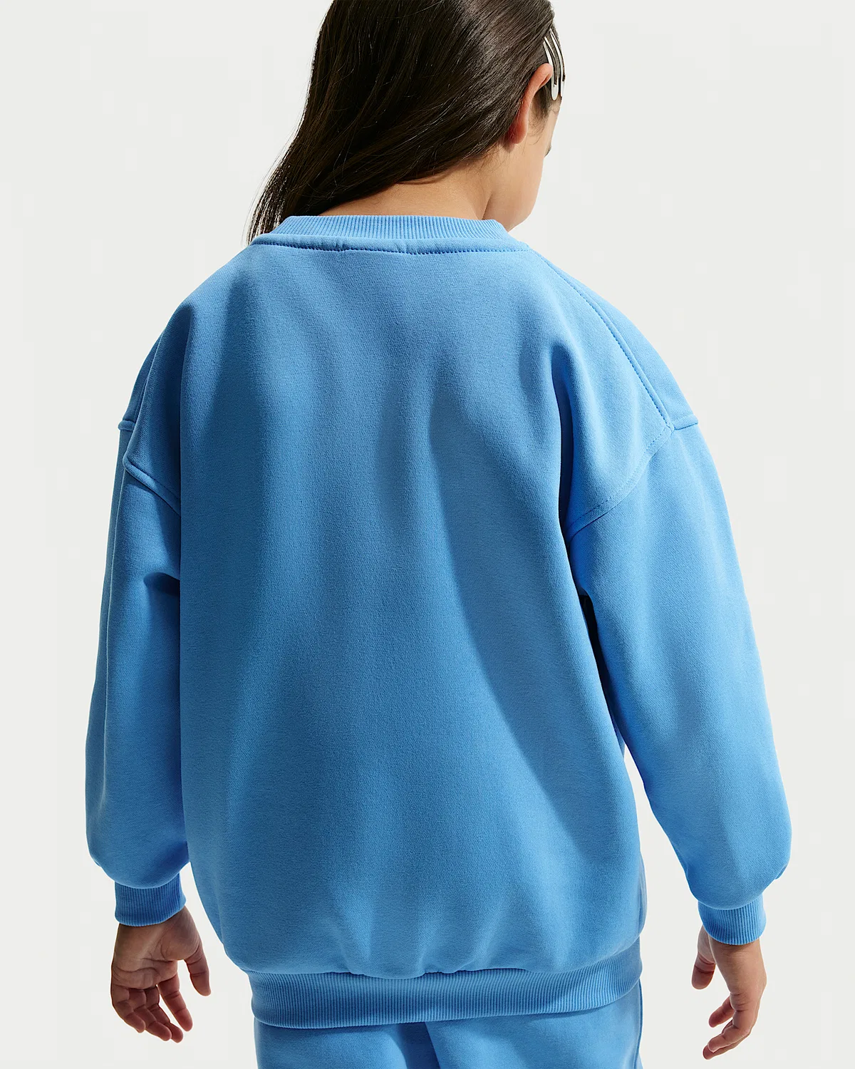 Детская увеличенная толстовка Nike Sportswear Club Fleece, University Blue/University Blue/White — фото 2