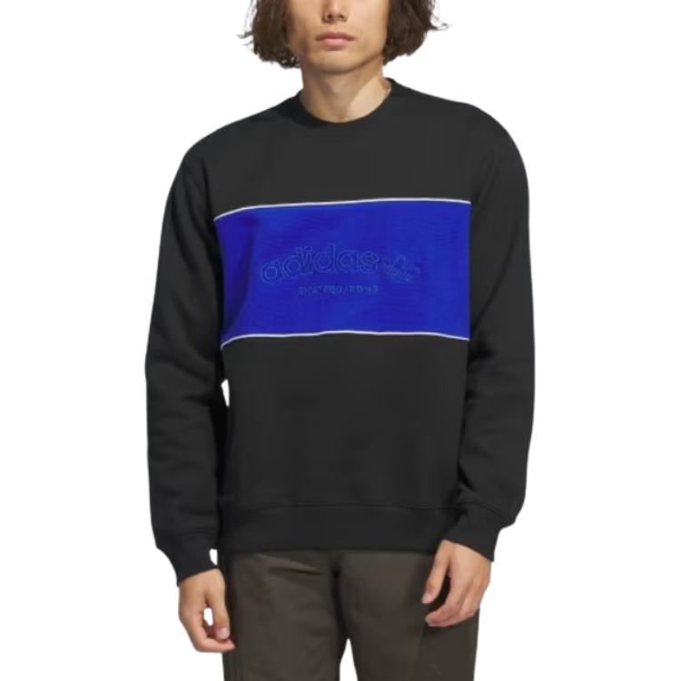 Футболка с арочным логотипом Adidas Originals, черный/королевский синий/белый — фото 4