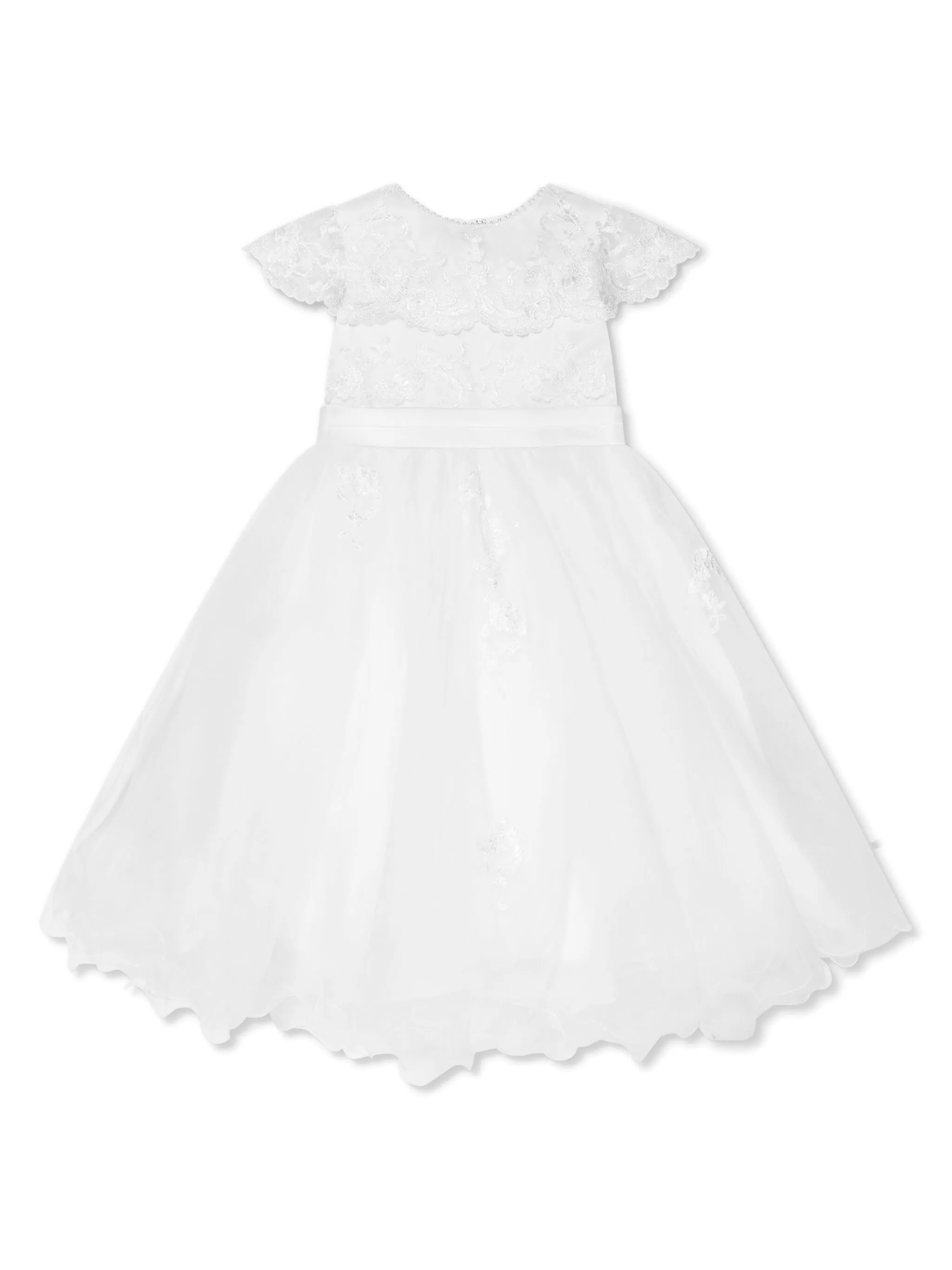 

Многослойное платье макси с цветочным кружевом Sarah Louise, белый