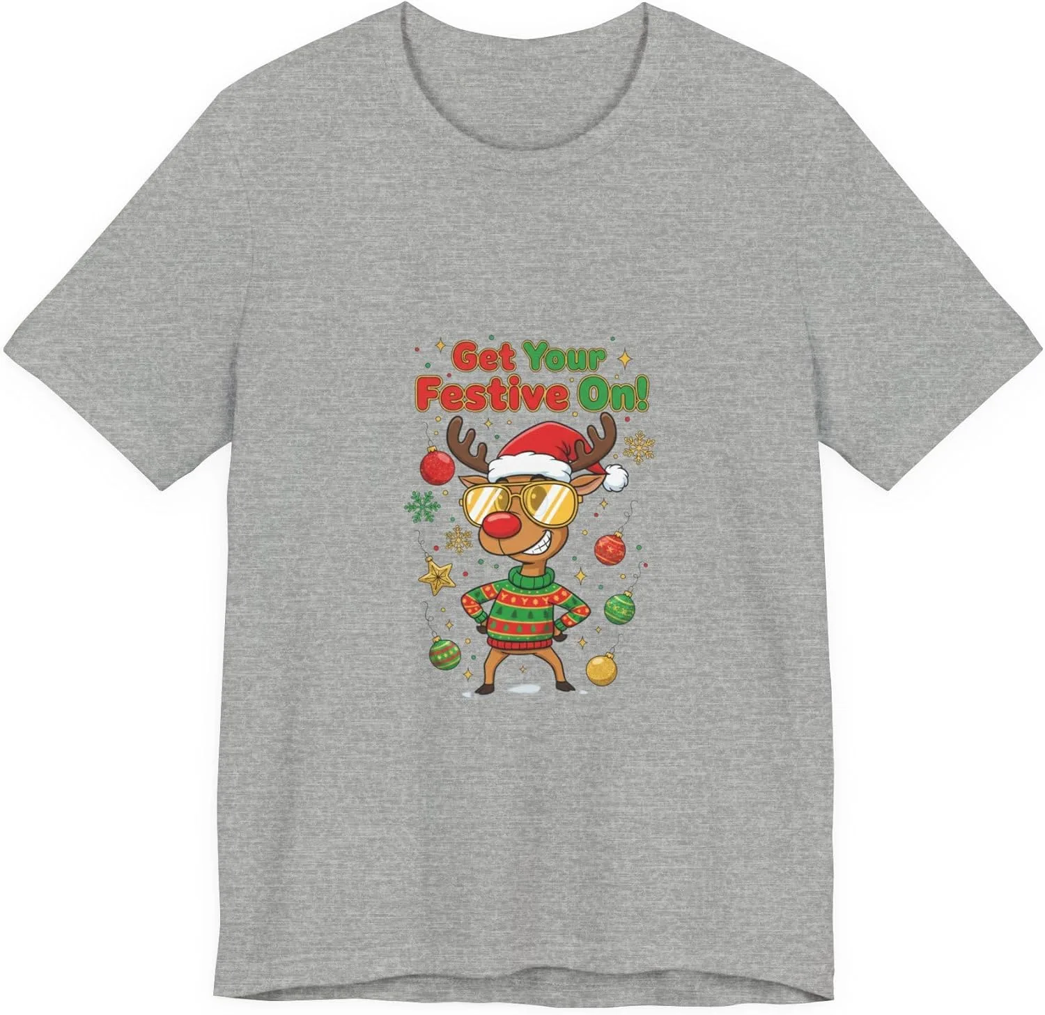 Футболка с новогодним оленем | Ugly Christmas Sweater