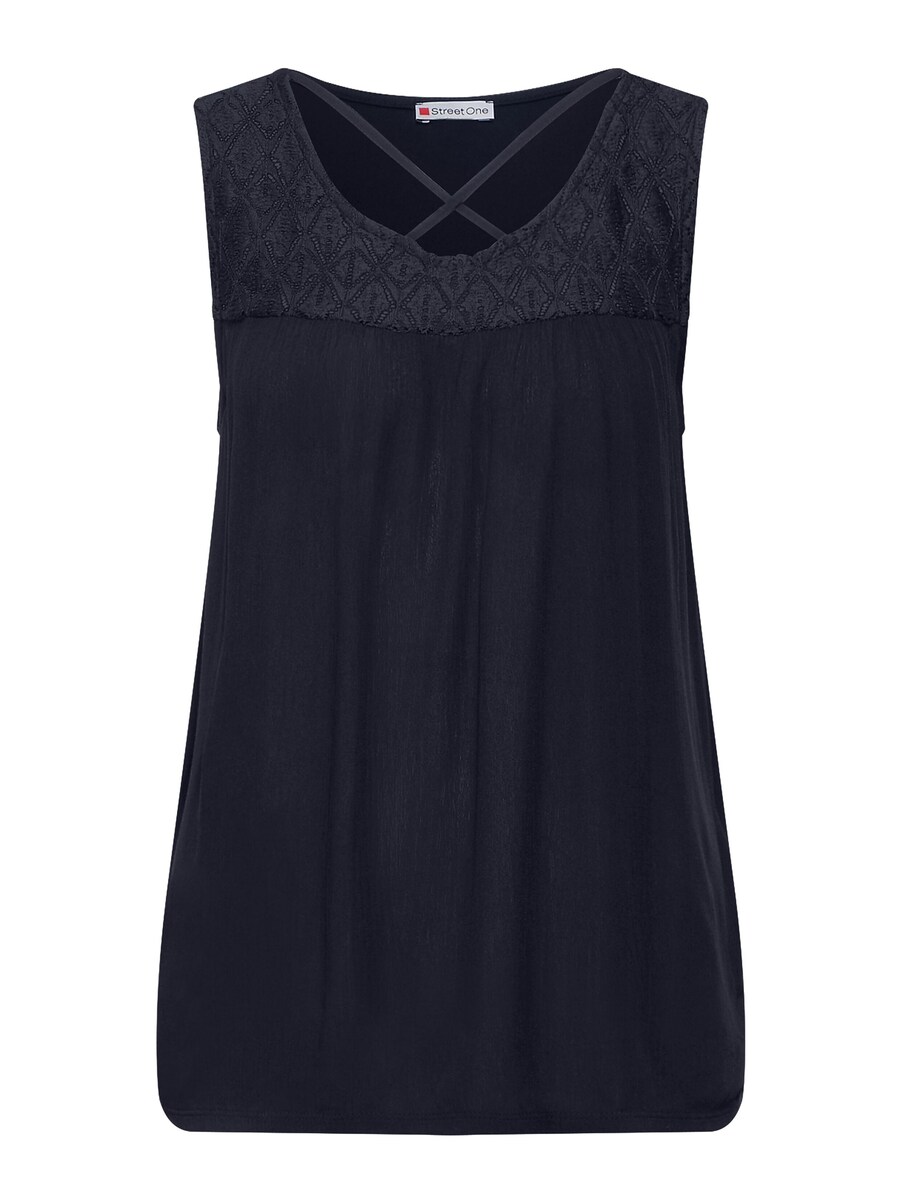 

Кружевной топ STREET ONE Top, ночной синий