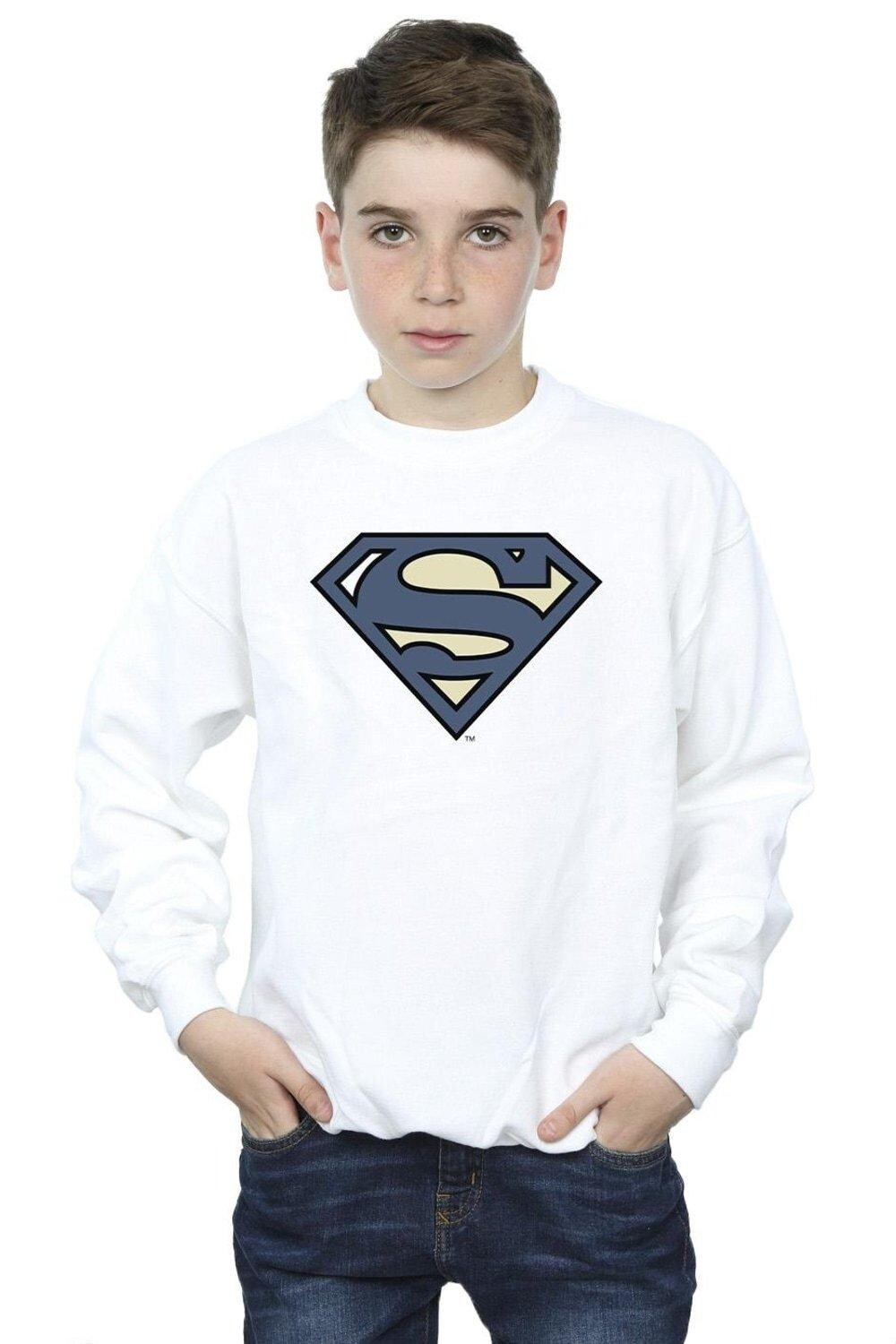 

Синяя толстовка с логотипом цвета индиго Superman DC Comics, белый, Синий, Синяя толстовка с логотипом цвета индиго Superman DC Comics, белый