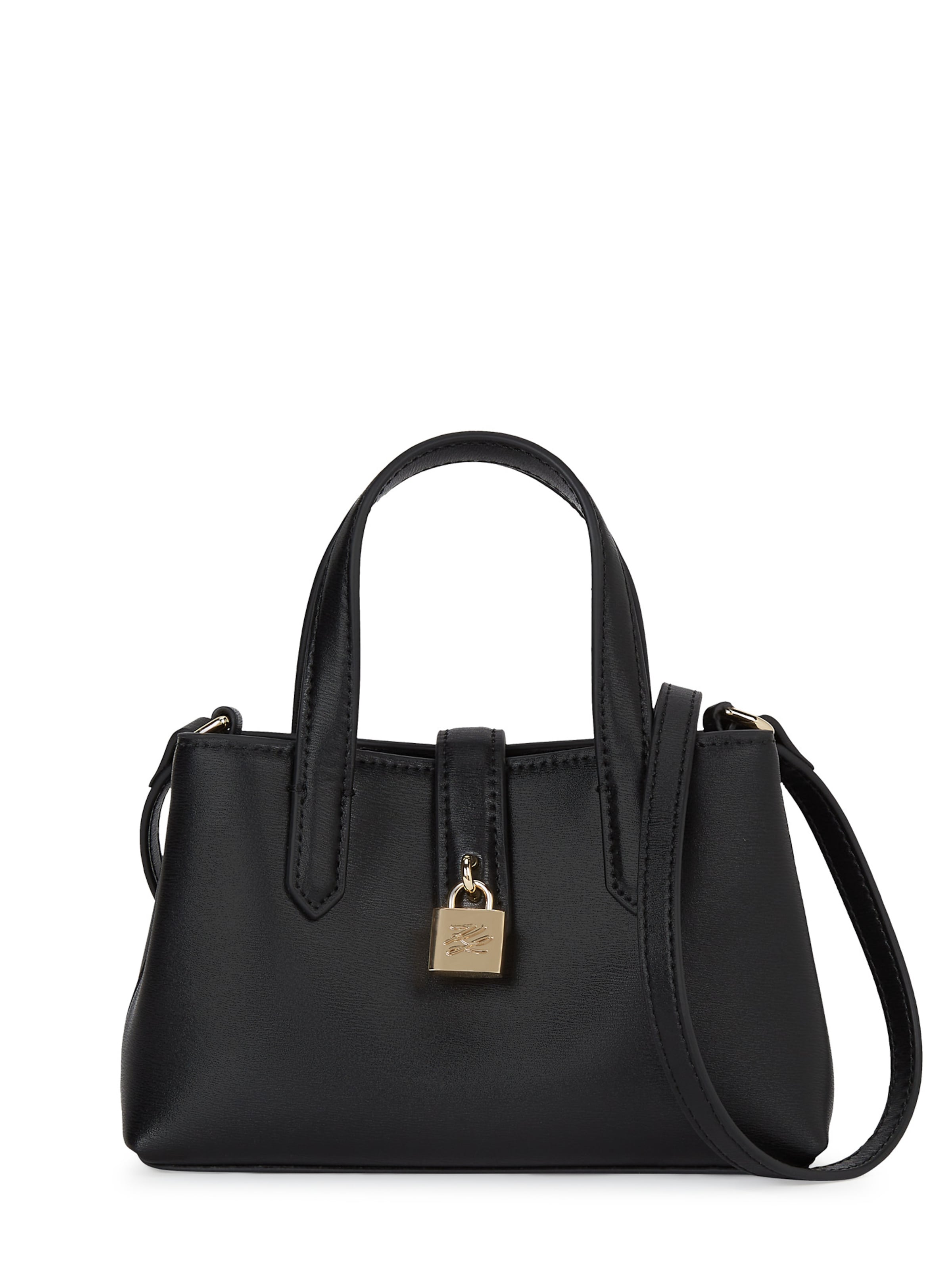 

Karl Lagerfeld Сумка кроссбоди 'K/Autograph Mini-Umhängetasche mit Vorhängeschloss' в черном цвете