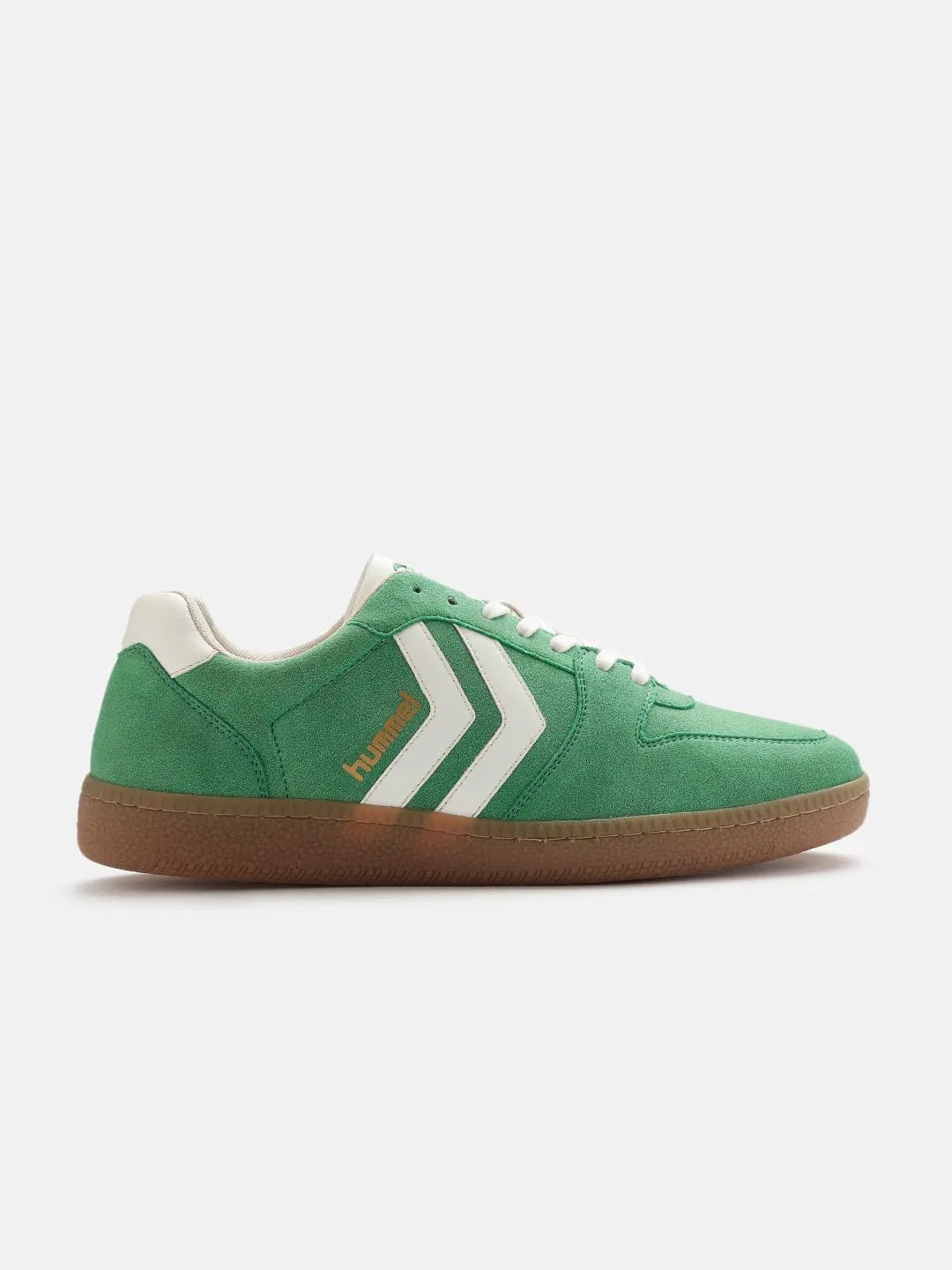 Мужские повседневные замшевые кроссовки Hummel Classic Verve. Легкая синтетическая замша. Повышенный комфорт. Мягкая стелька и нескользящая поверхность. Подходят для работы и отдыха, Green And White — фото 3