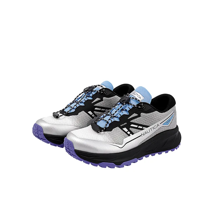 NAUTICA Детские кроссовки для бела low top серебристо-голубые unisex — фото 4