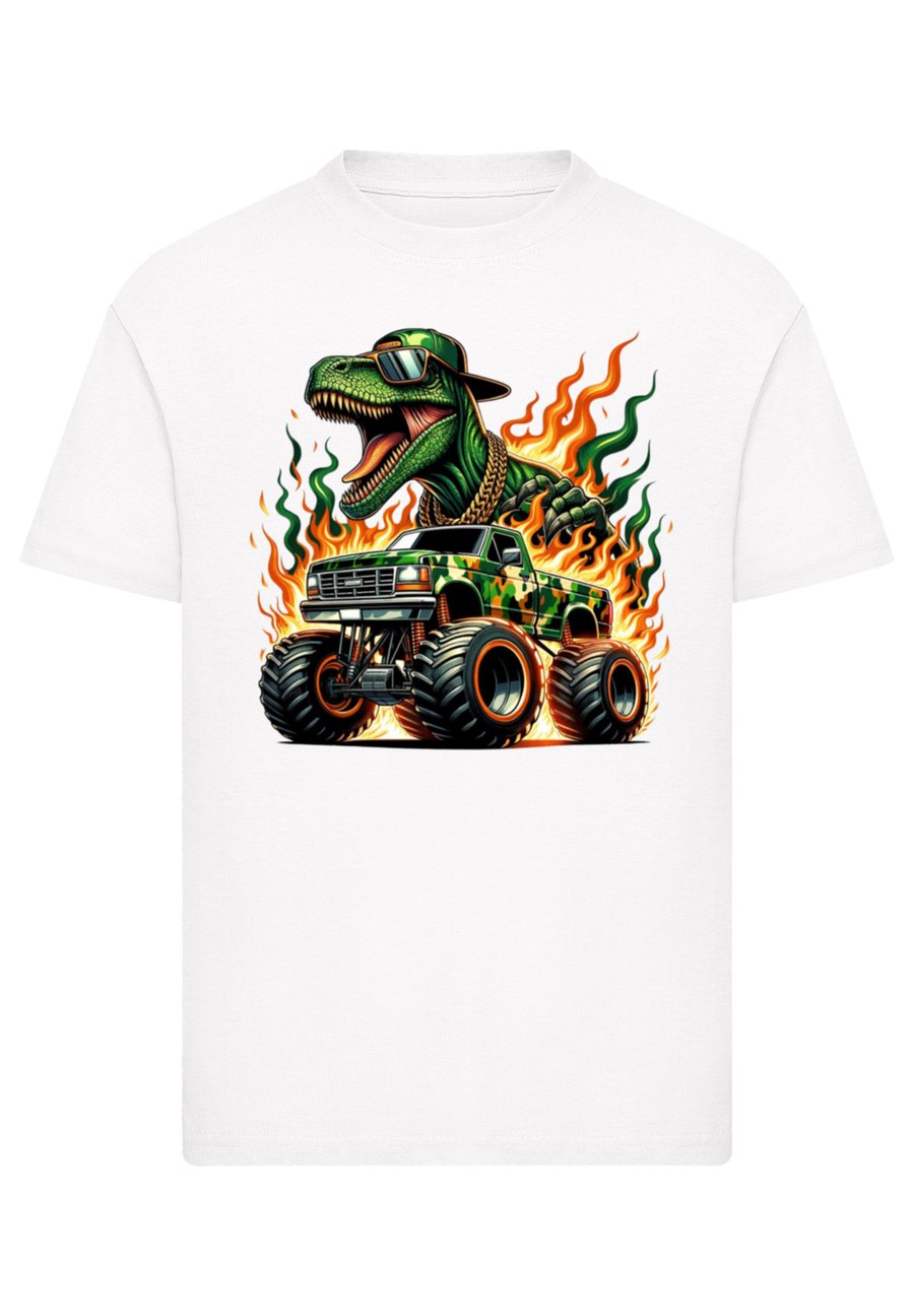 Футболка F4NT4STIC DINOSAURIER MONSTERTRUCK FEUER, Weiß/White — фото 3