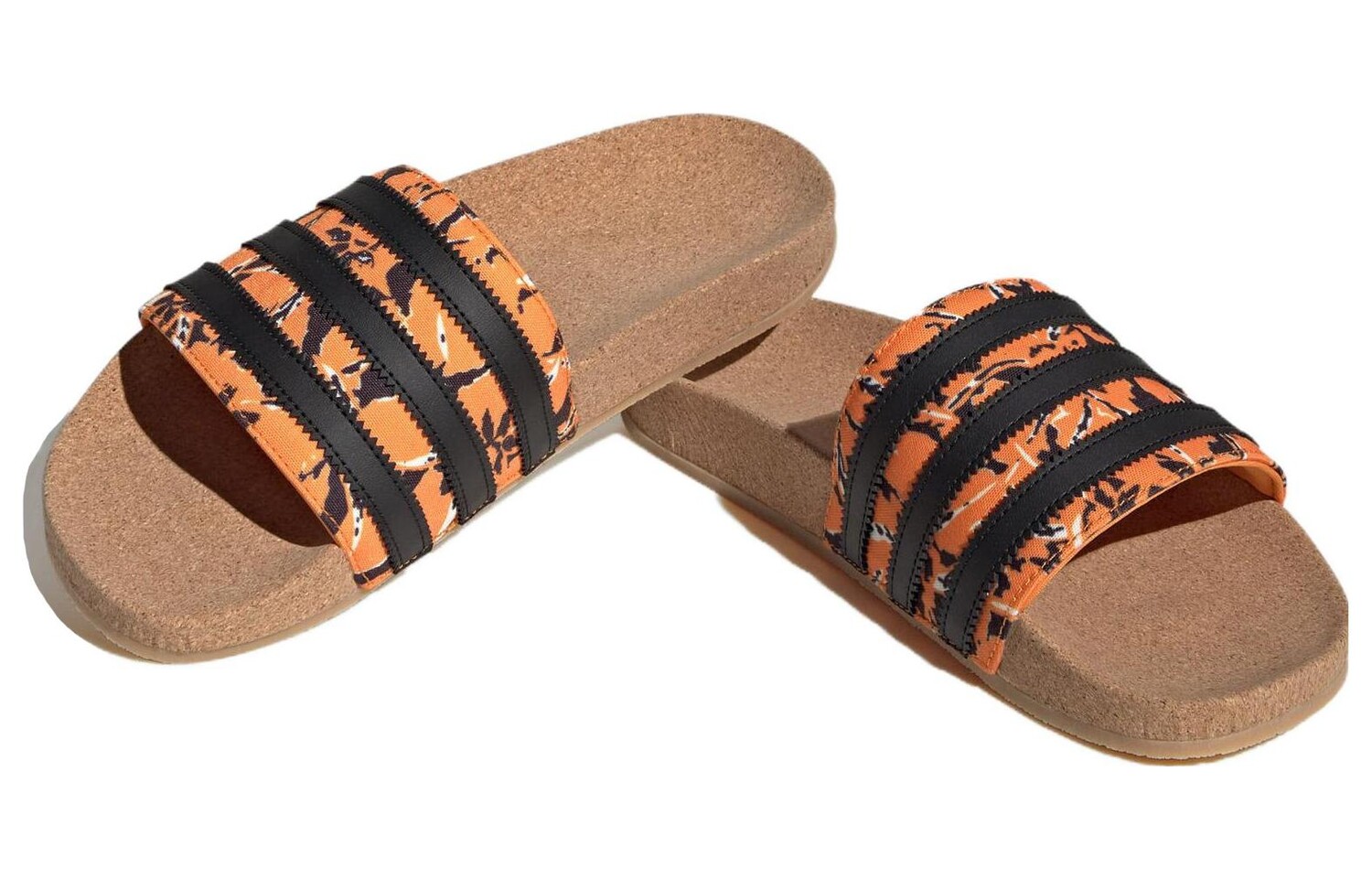 Шлепанцы и сланцы Adidas Originals Originals Adilette 'Bright Orange Core Black Gum' — фото 3