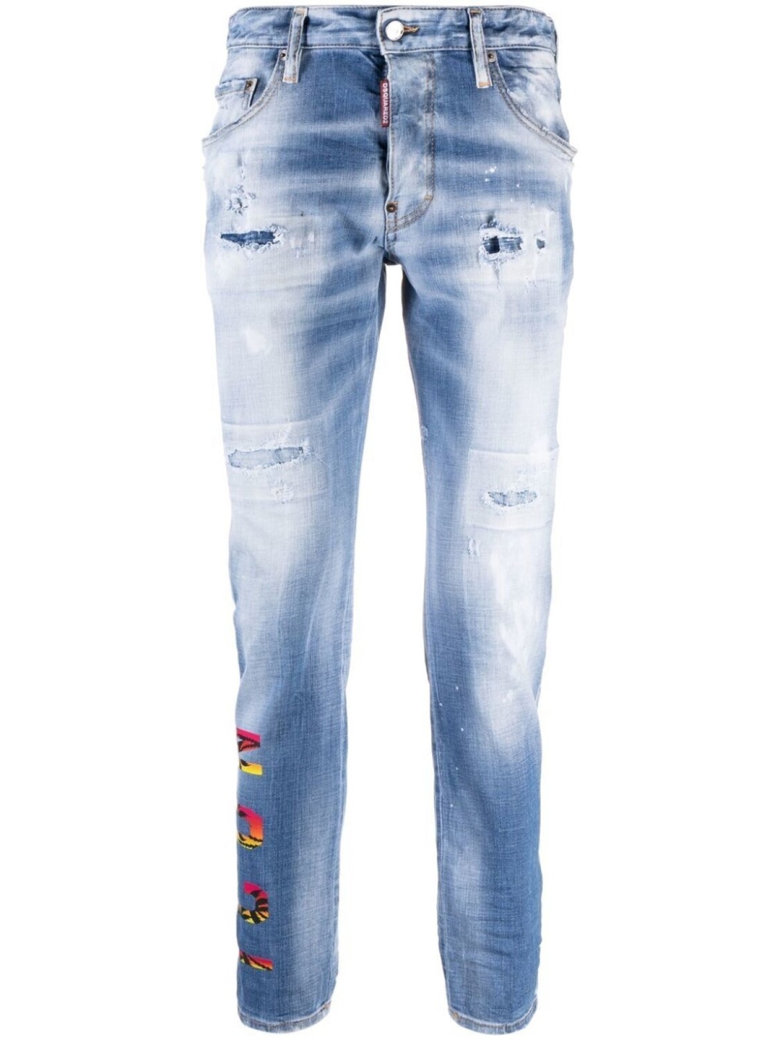 

Dsquared2 джинсы с принтом Icon, синий