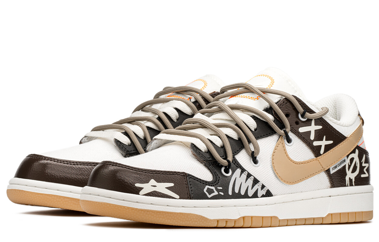 

Кроссовки Nike Dunk Skateboarding Shoes Unisex Low-top Brown/beige, коричневый