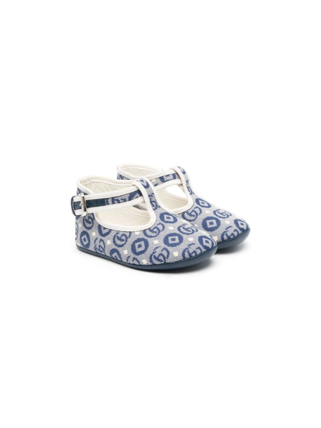 

Gucci Kids пинетки из канваса с логотипом Double G, синий