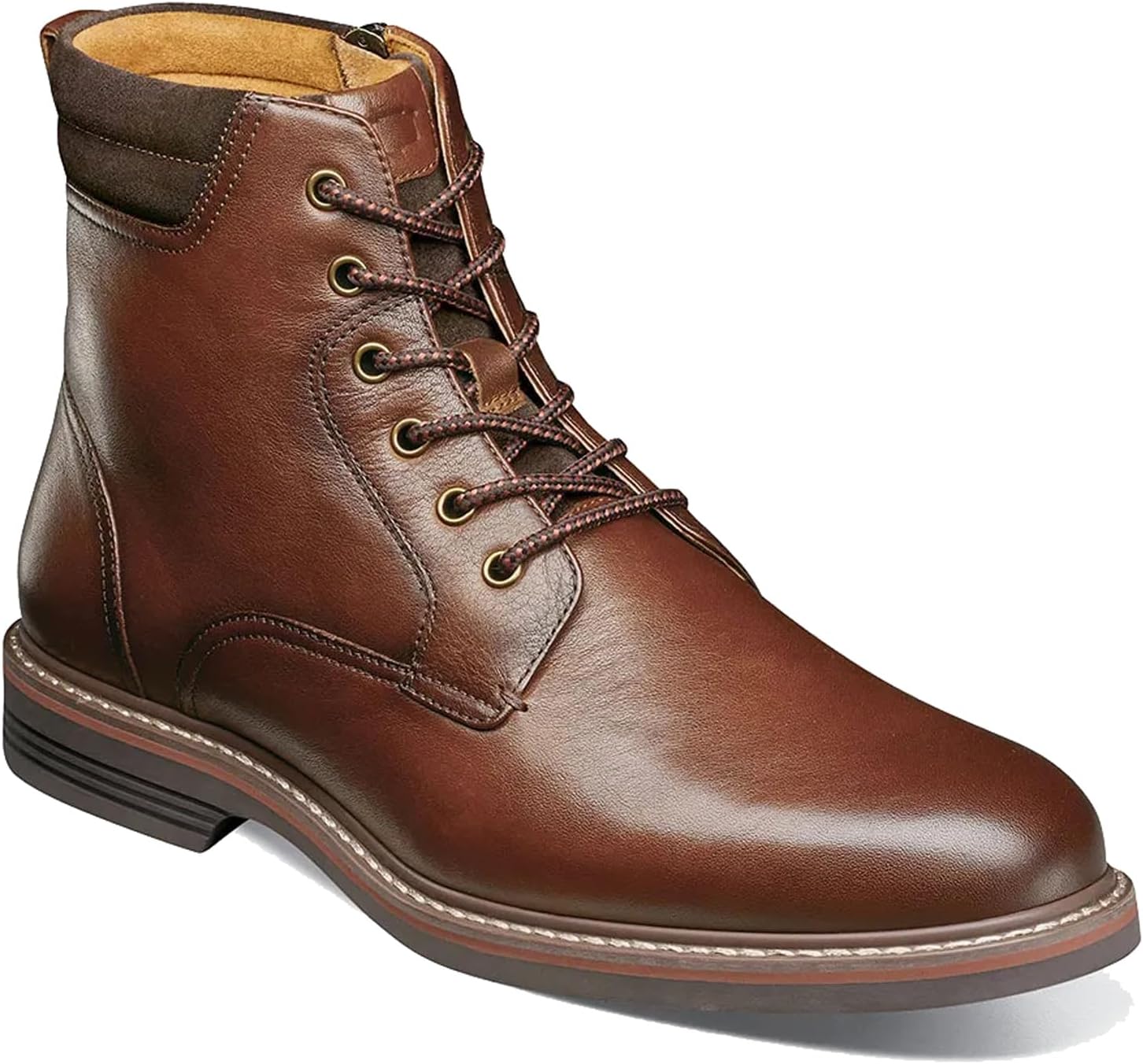 

Мужские ботинки Florsheim Norwalk с открытой шнуровкой, Cognac Smooth Leather