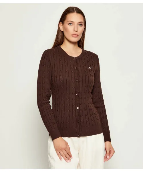 

Кардиган Slim fit Gant, коричневый