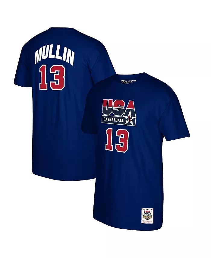 

Мужская футболка Chris Mullin Navy USA Basketball 1992 Dream Team с именем и номером Mitchell & Ness