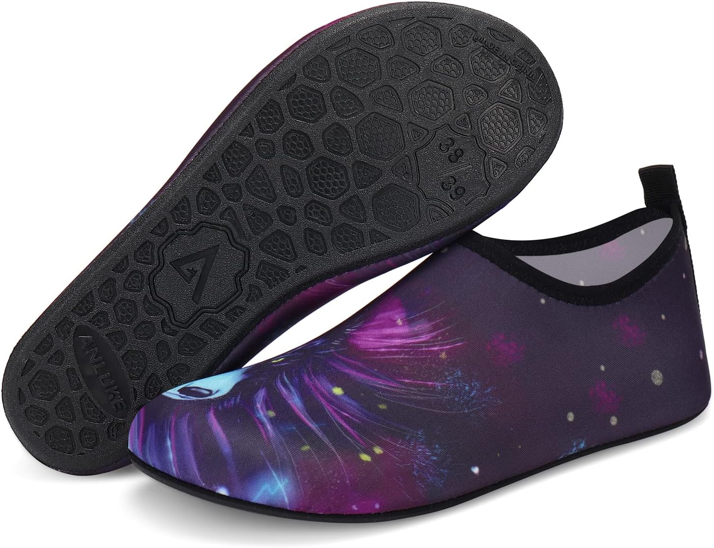 

Водные туфли ANLUKE Barefoot Aqua Yoga, быстро сохнущие пляжные плавательные и серфовые носки для женщин и мужчин, Aprint Wolf