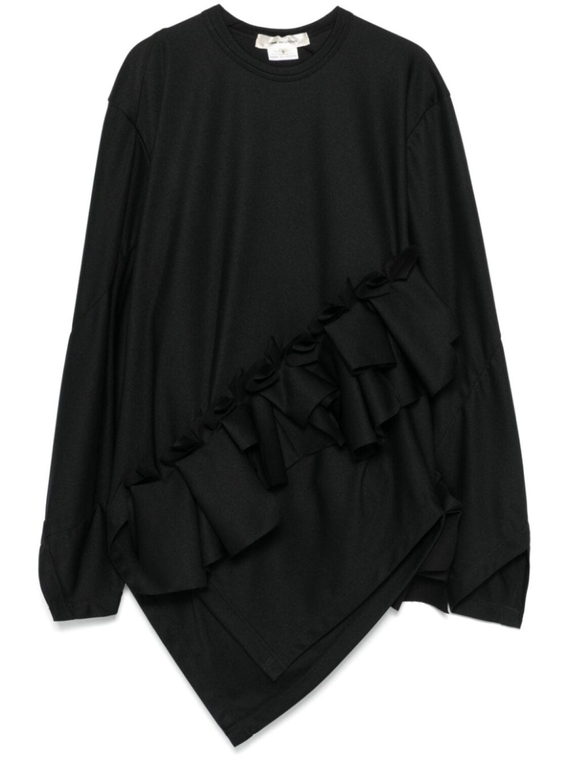 

Comme Des Garçons топ с оборками, черный