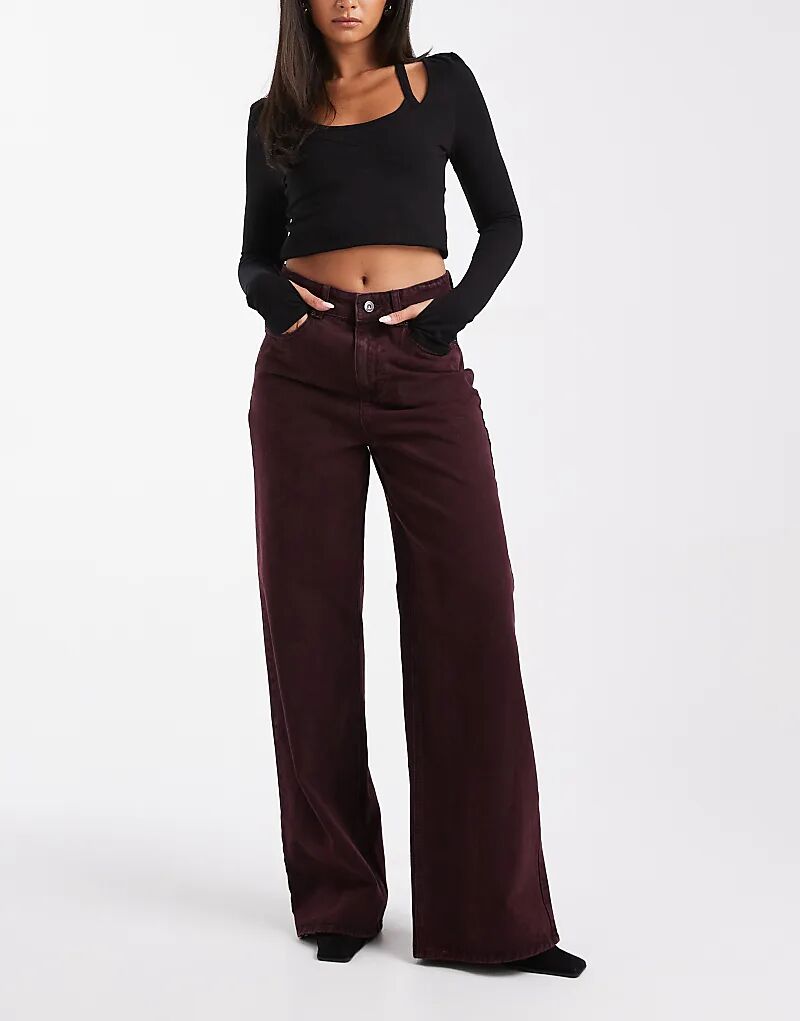 

Джинсы French Connection Dallas с эффектом кислотной стирки, широкие, бордового цвета