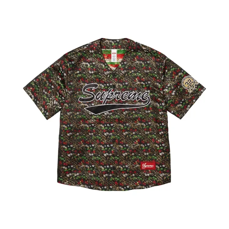 Трикотажная ткань Supreme Floral Jacquard Jersey, цвет черный