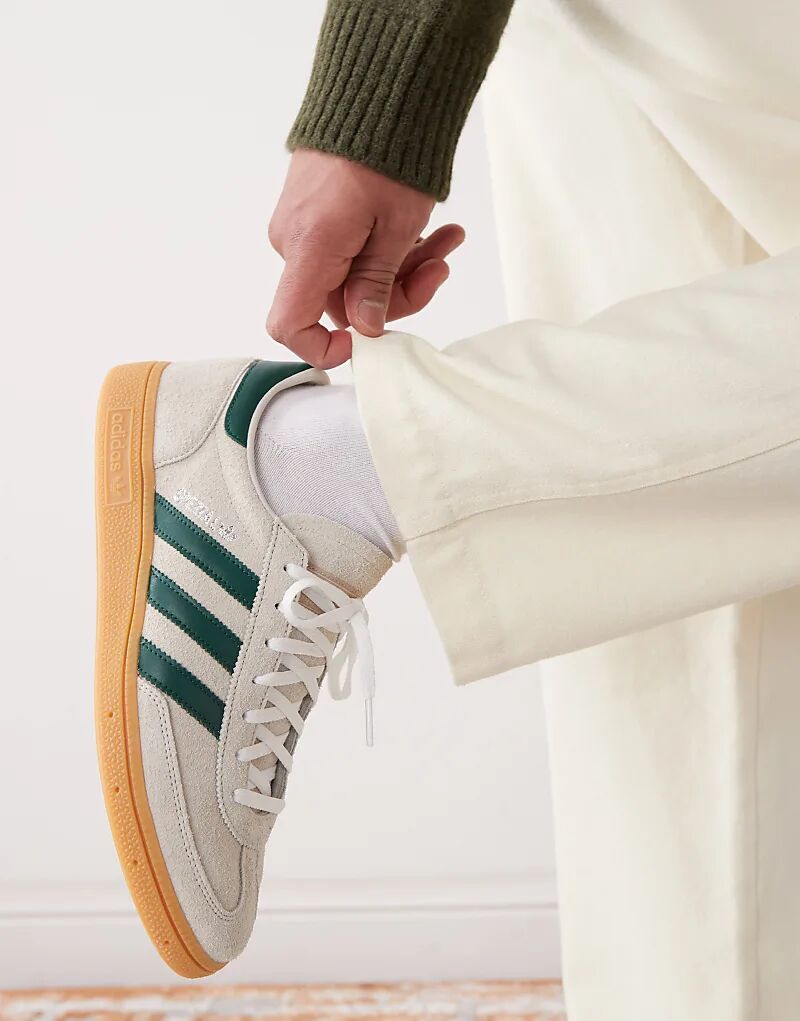 

Кроссовки Handball Spezial кремового и зеленого цвета adidas Originals